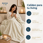 Frazada Illusions Flannel Liso 1.5 Plazas Beige