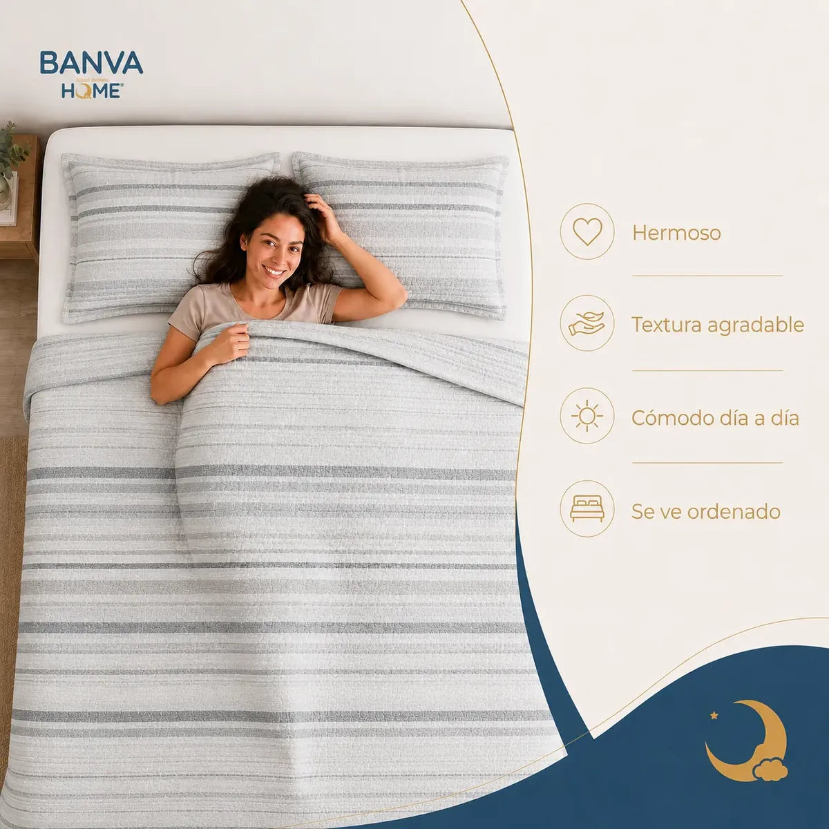Quilt Breda Súper King Gris