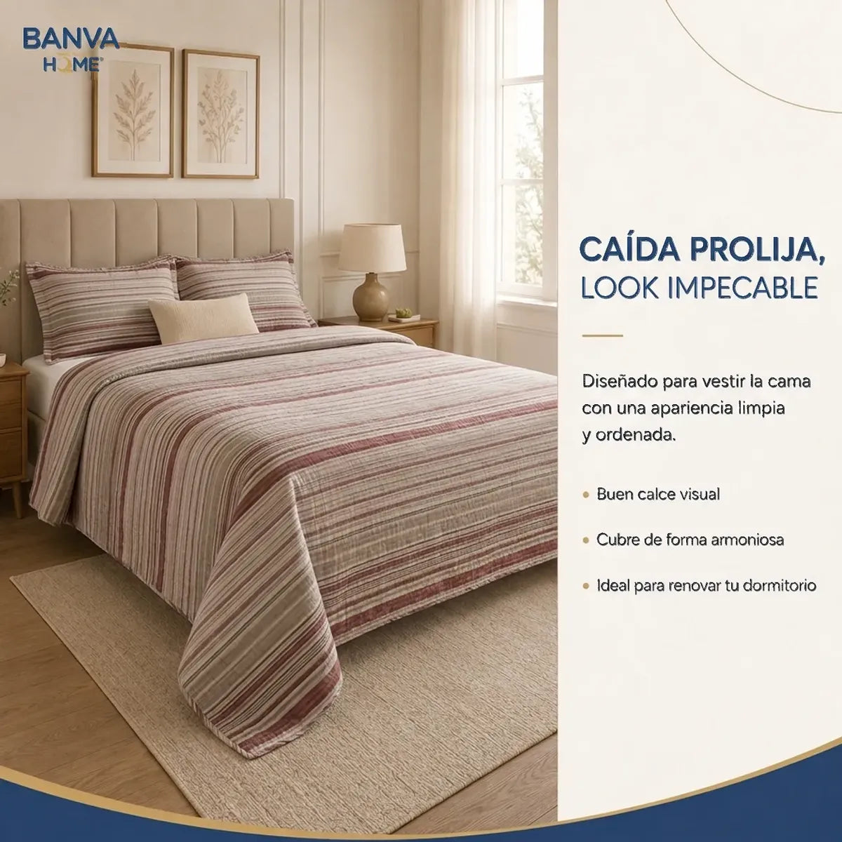 Quilt Bruselas 2 Plazas Canela