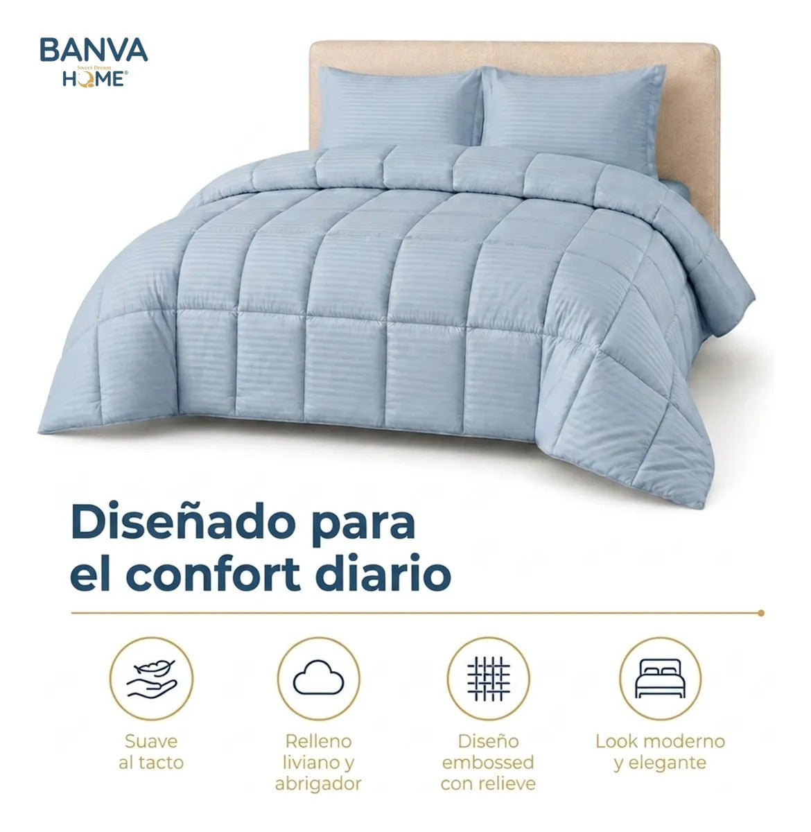 Plumón Valencia Embossed Sky Súper King