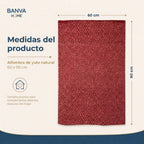 Jute Fibra Natural Loom Red 60x90