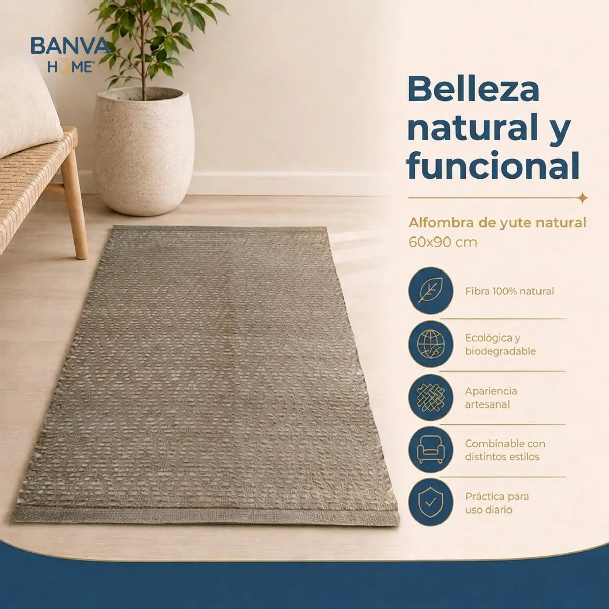 Jute Fibra Natural Sahara 60x90