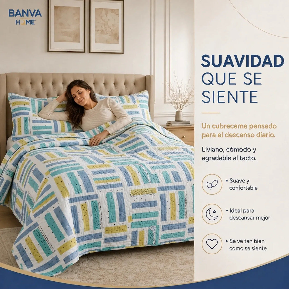 Quilt Bruselas 1.5 Plazas Bars