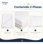 Juego Sábana Illusions 180 Hilos Broderie Liso 2 Plazas Blanco