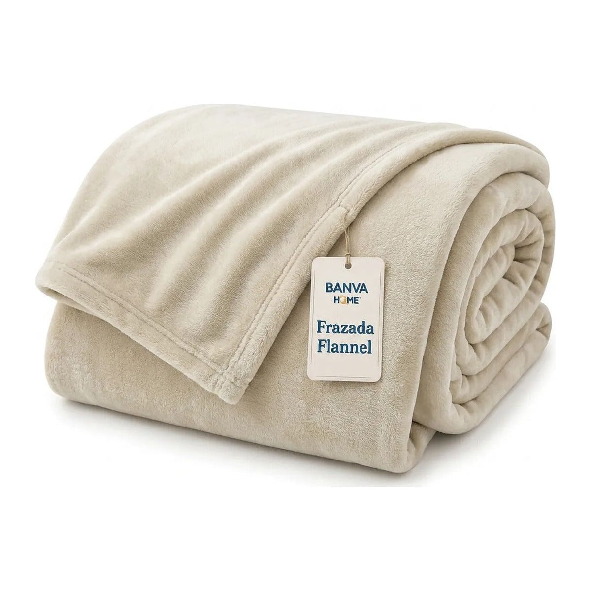 Frazada Illusions Flannel Liso 1.5 Plazas Beige