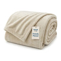 Frazada Illusions Flannel Liso 2 Plazas Beige
